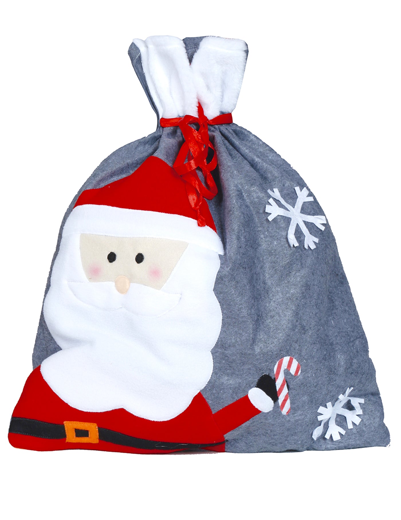 Hotte de Noël grise 50 x 60 cm