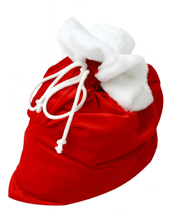 Hotte du Père Noël en Velours Luxe