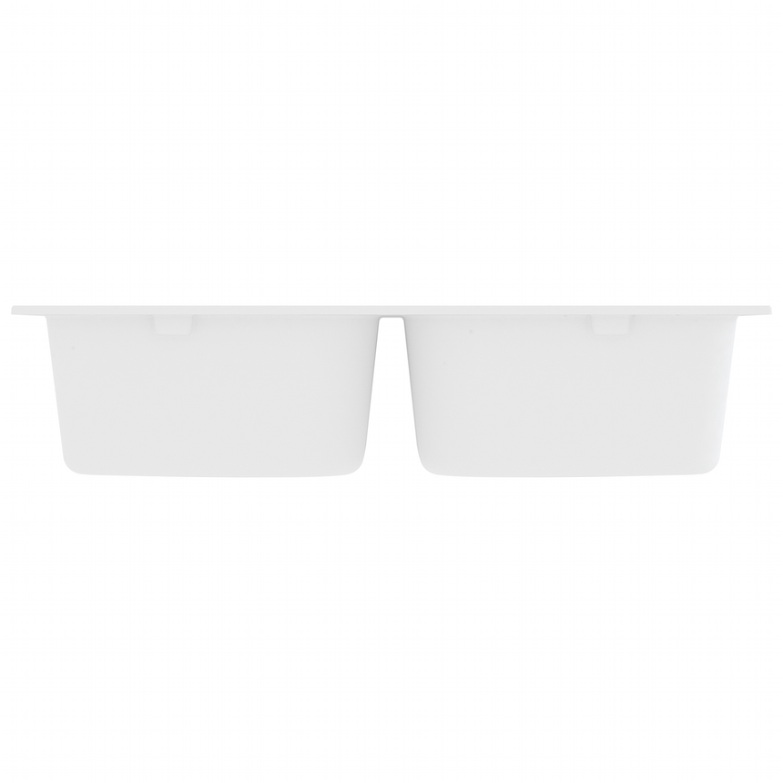 vidaXL Évier de cuisine Blanc 76 x 48 x 30 cm Quartz et résine