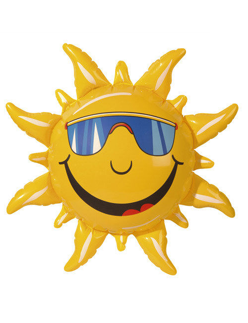 Soleil jaune gonflable