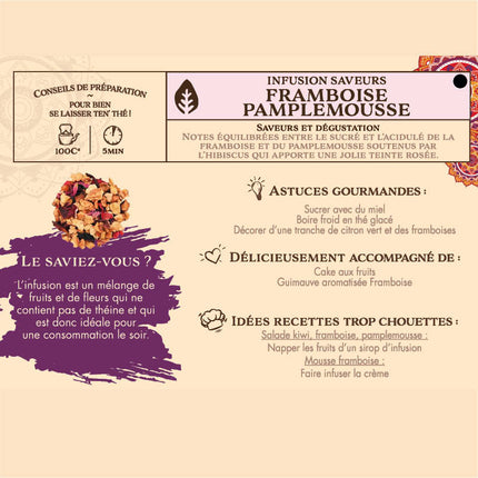 Infusion Saveurs Framboise Pamplemousse - 100g