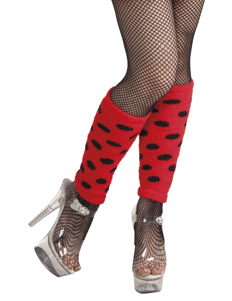 Jambières à pois rouge et noire
