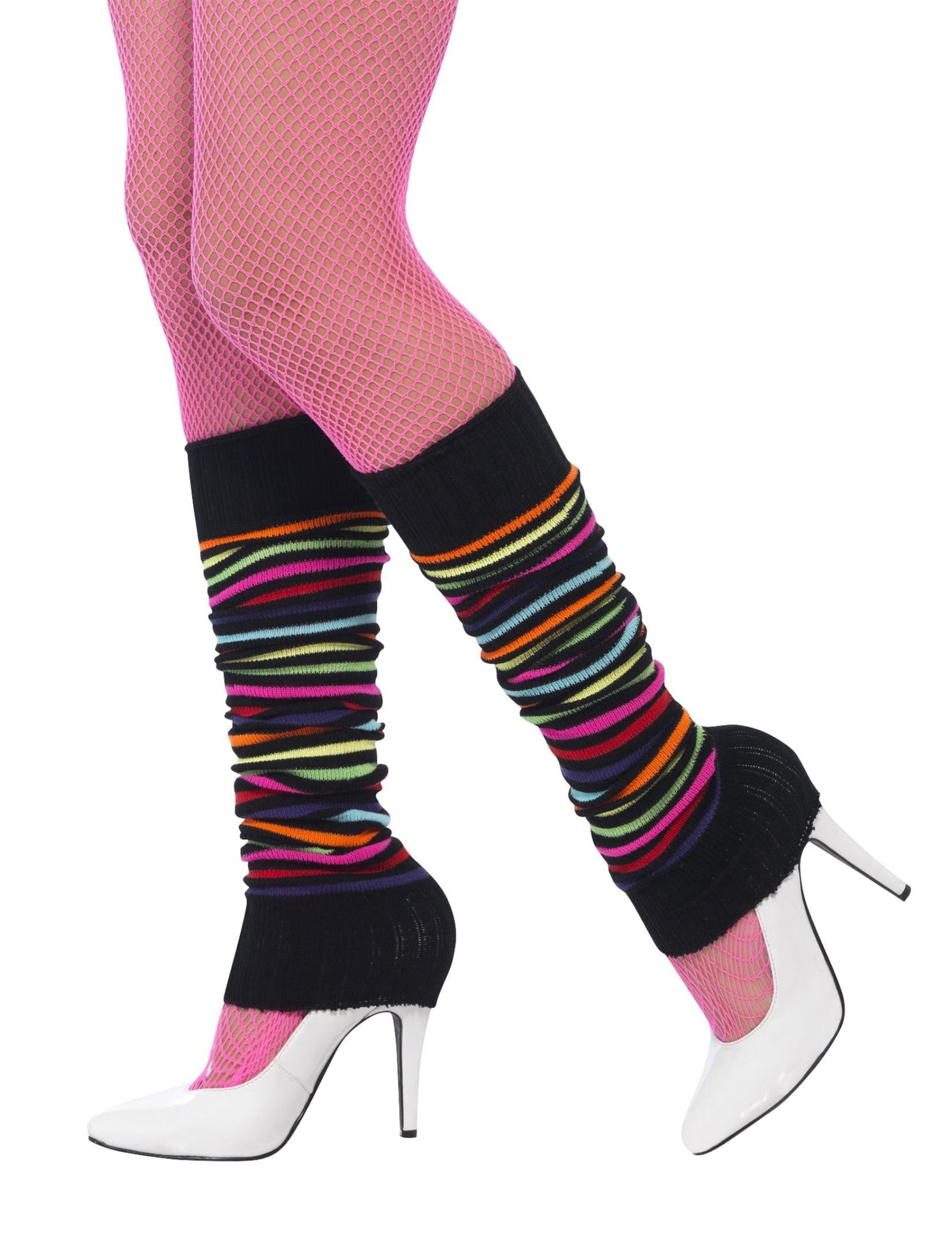 Jambières striées noires et multicolores femme