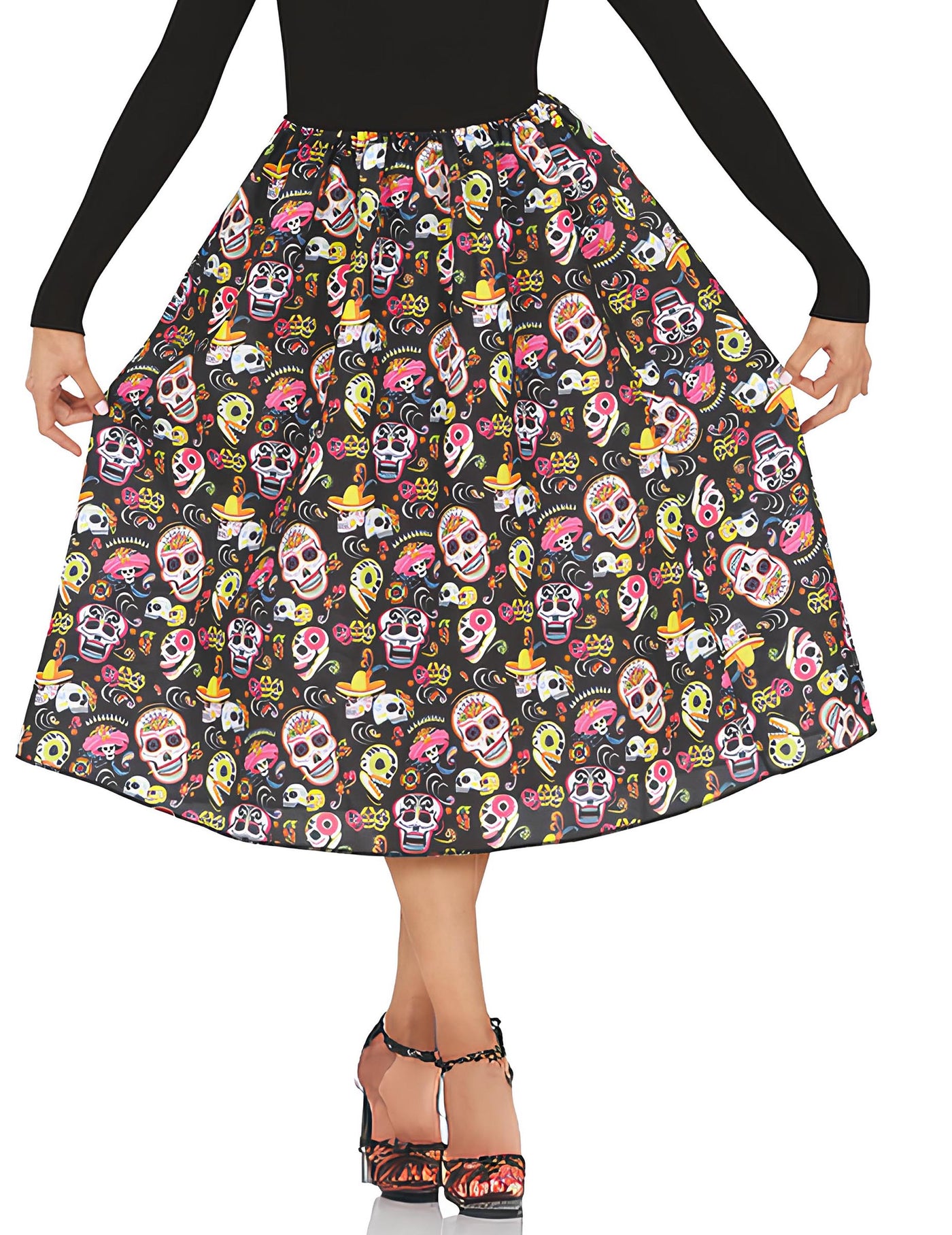 Jupe Dia de los muertos adulte