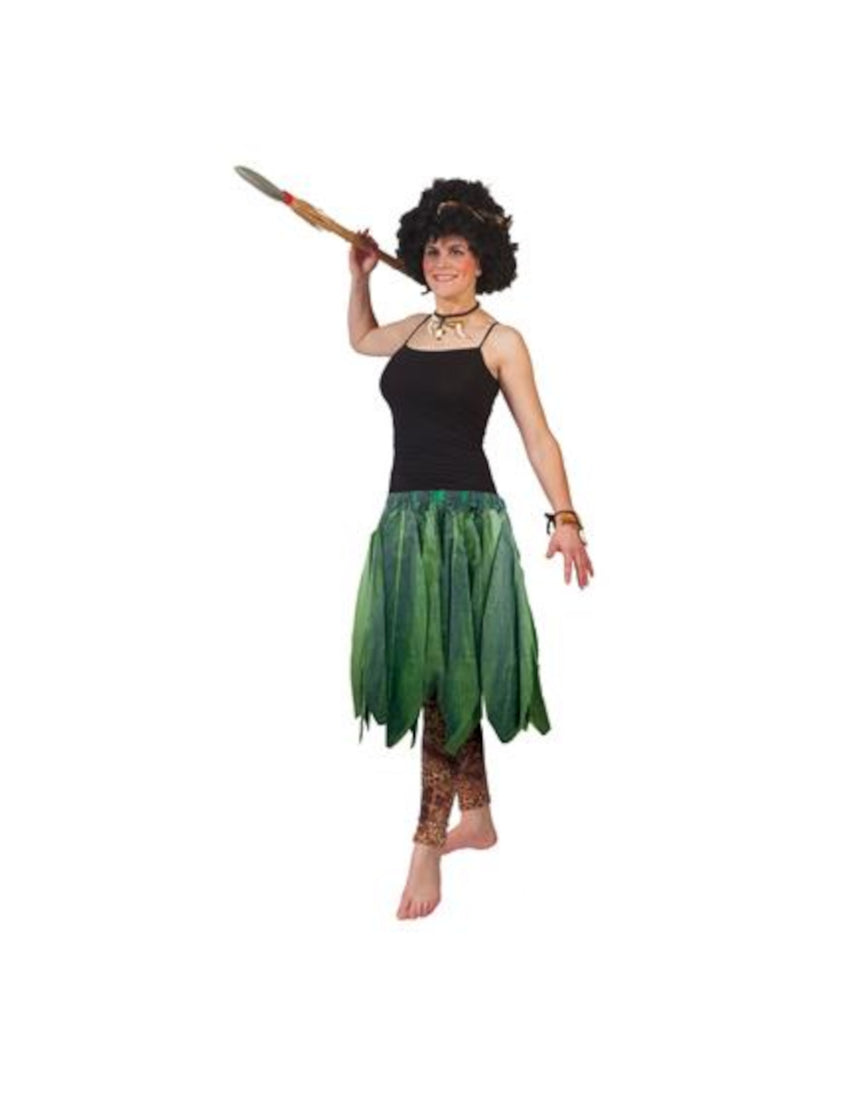 Jupe hawaienne à feuilles vertes femme