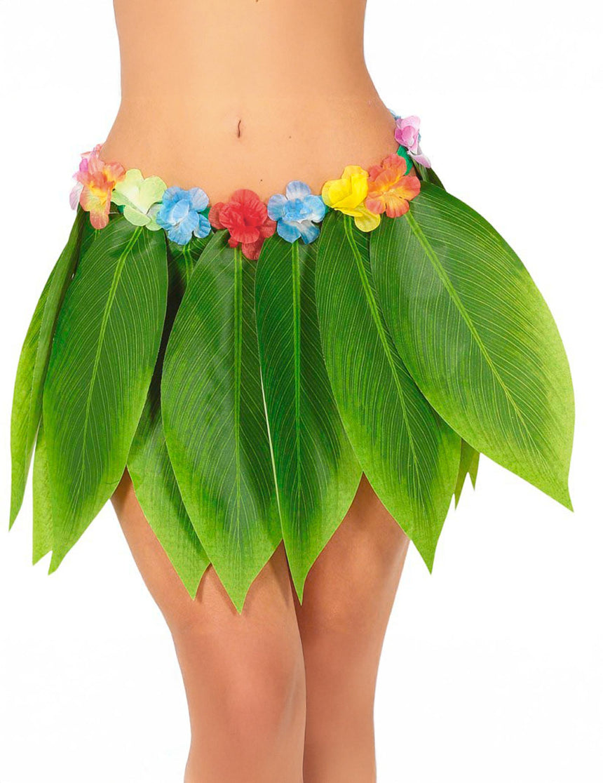 Jupe hawaïenne feuilles de bananier adulte
