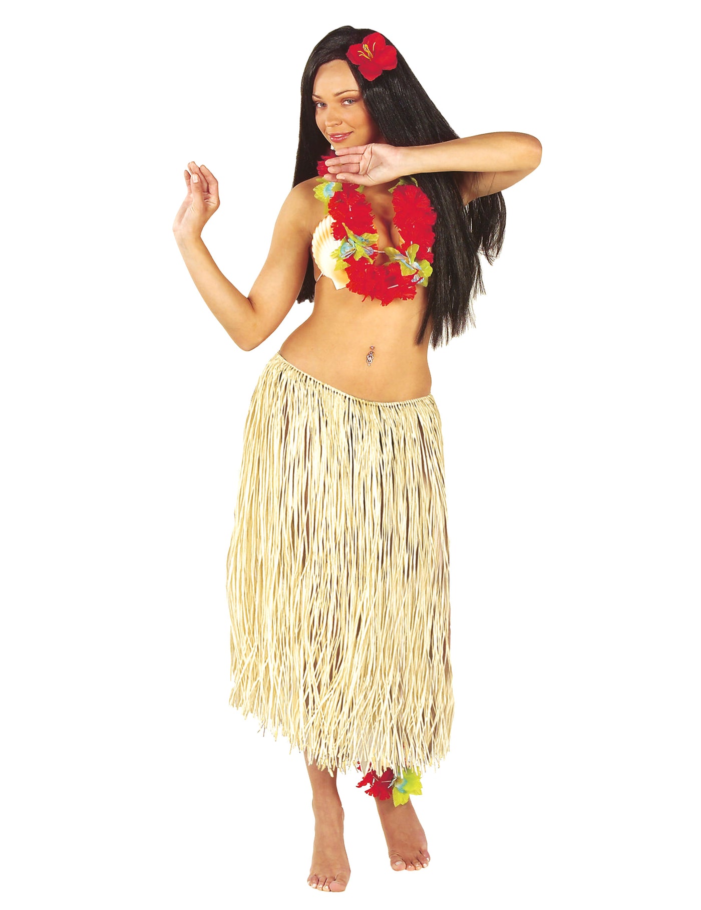Jupe hawaiënne naturelle adulte