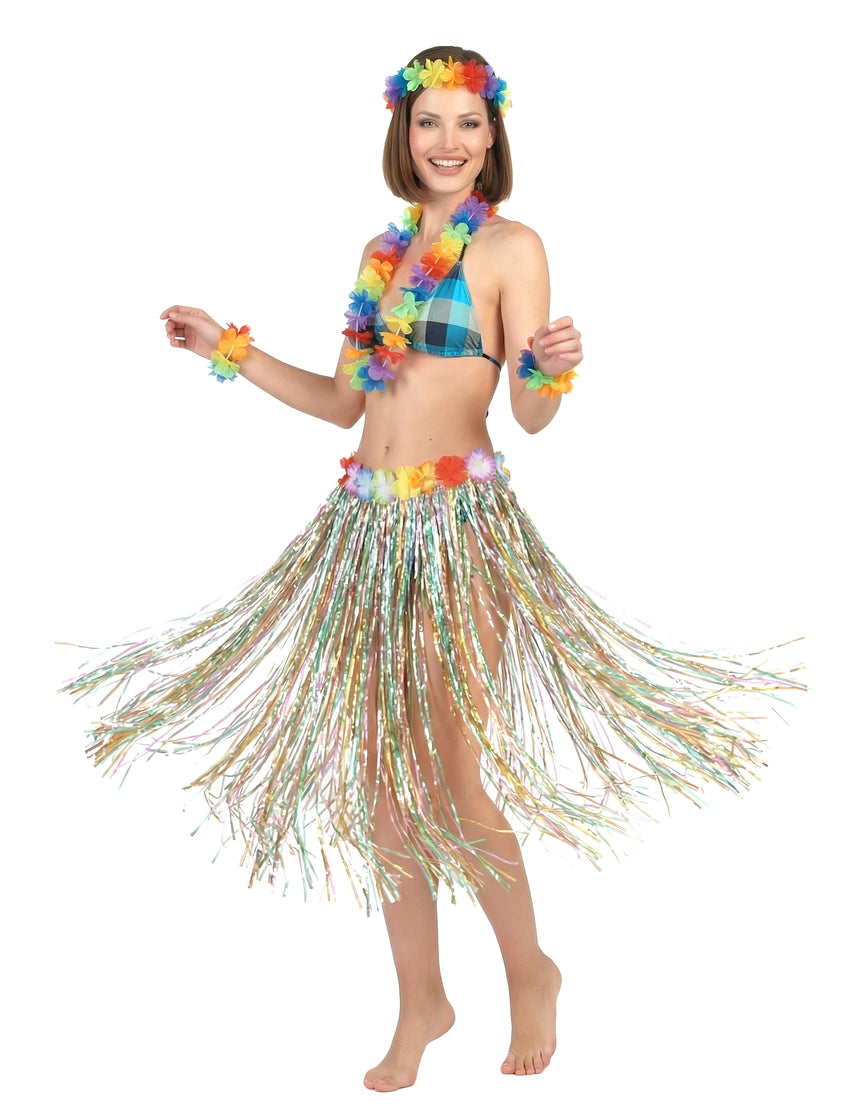 Jupe longue multicolore Hawaï femme