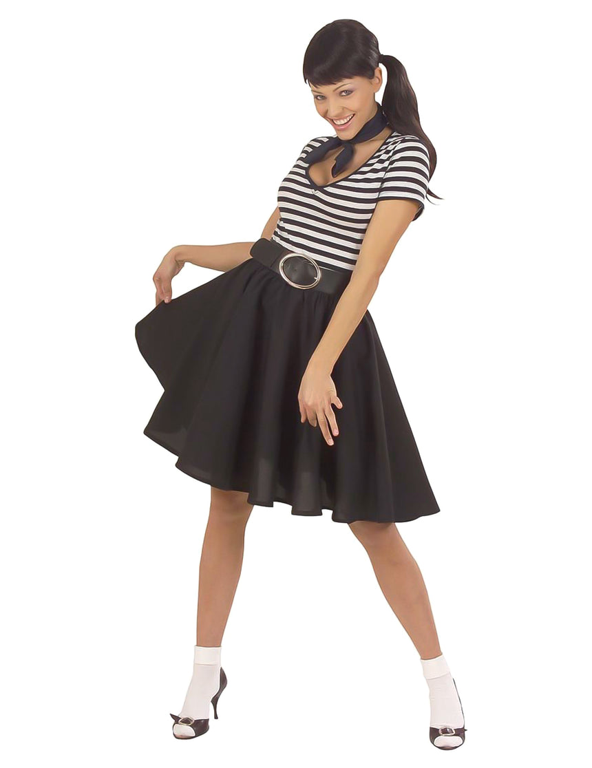 Jupe rock'n'roll noire femme