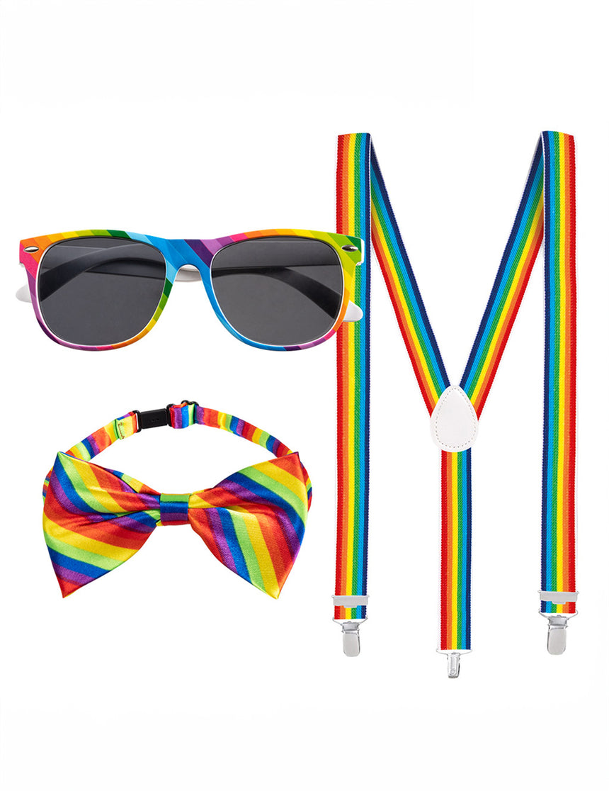 Kit accessoires arc en ciel adulte