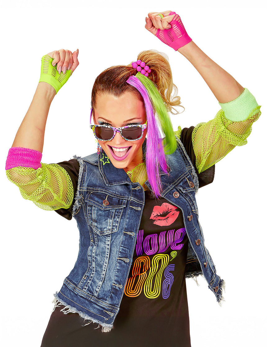 Kit accessoires fluo années 80 fille