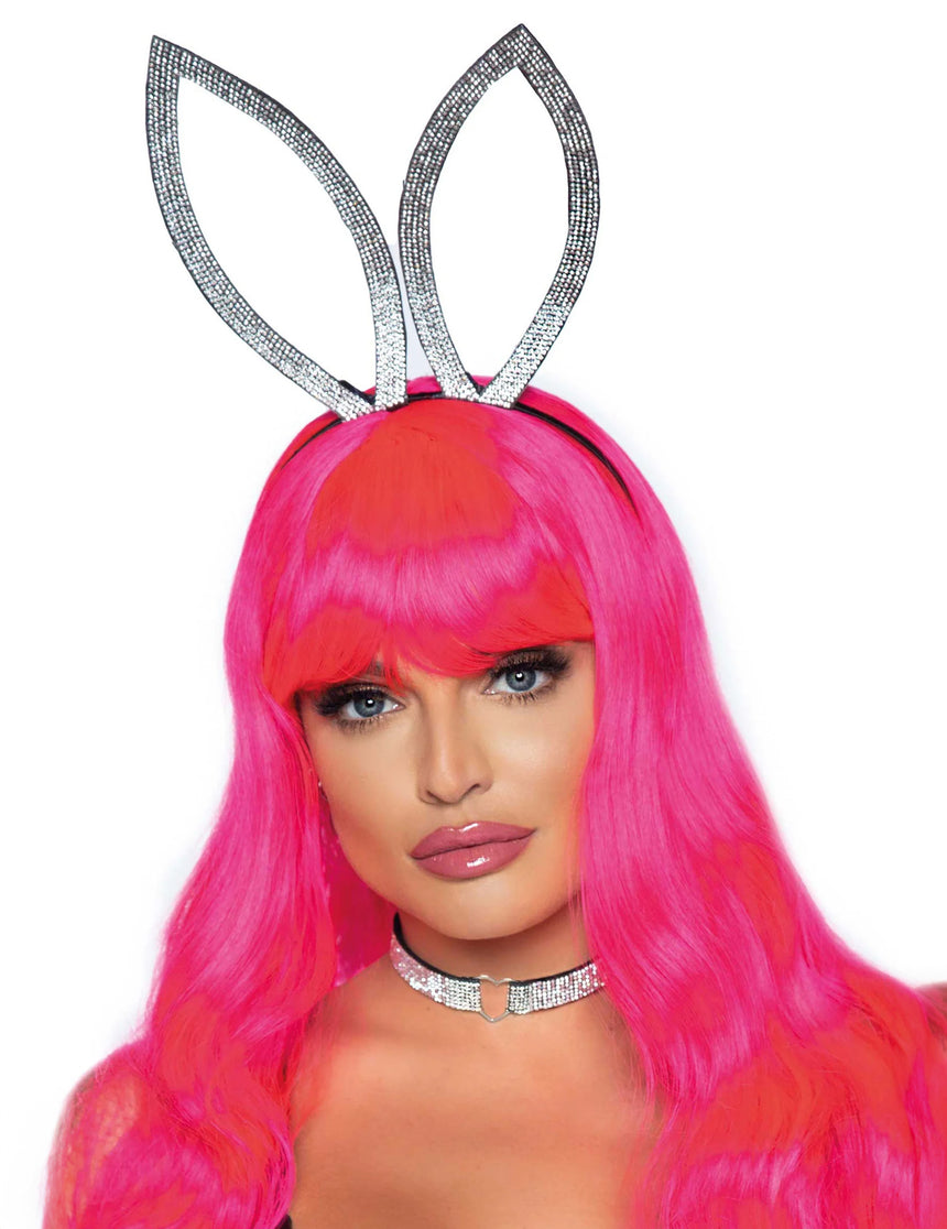 Kit accessoires lapin argentées adulte