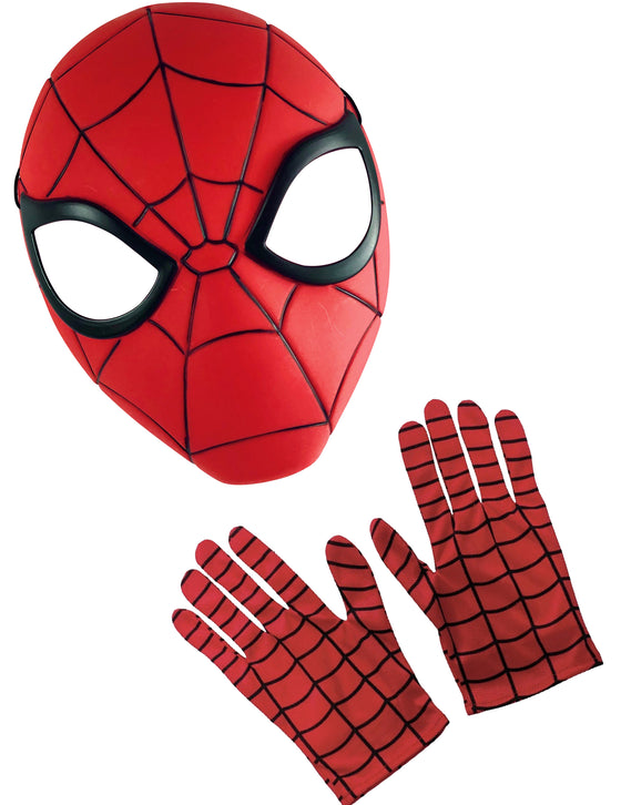 Coffret accessoires masque et gants de Spiderman enfant