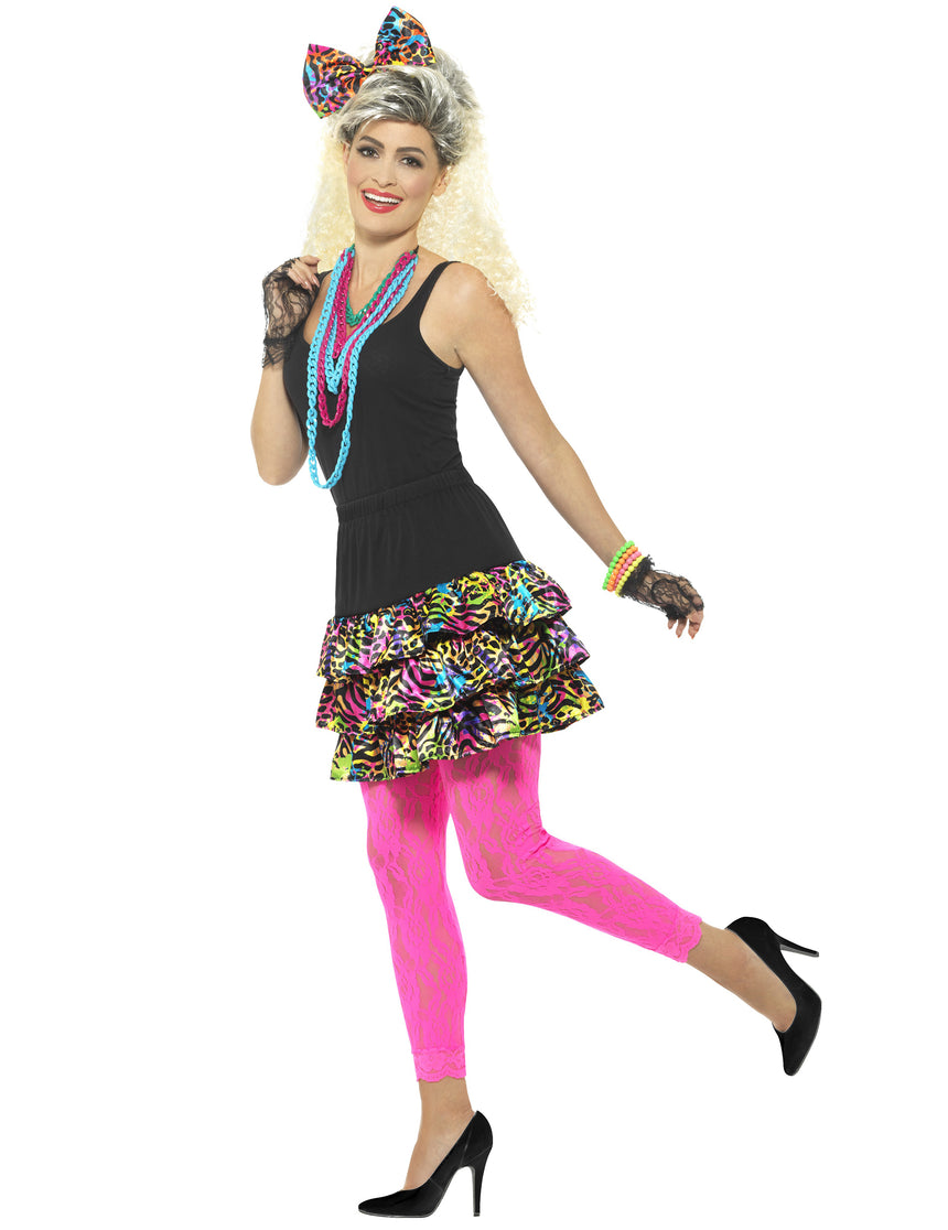 Kit années 80 fluo léopard femme