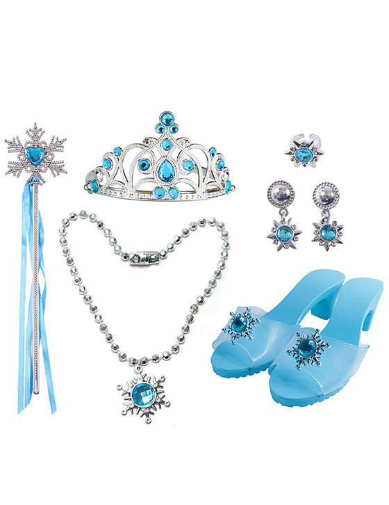 Kit de 6 accessoires princesse bleue fille