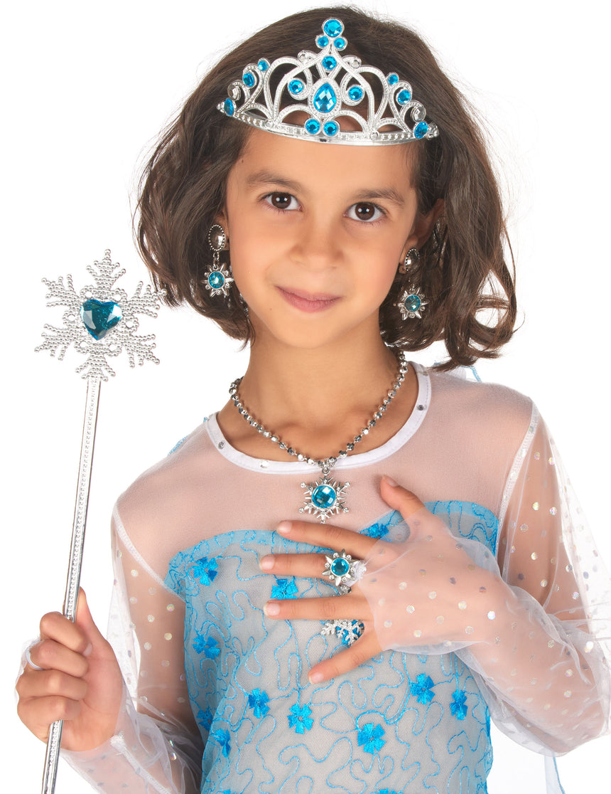 Kit de 6 accessoires princesse bleue fille