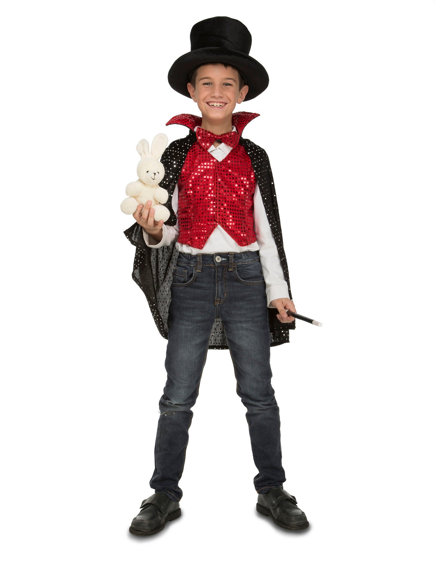 Kit déguisement avec accessoires magicien enfant