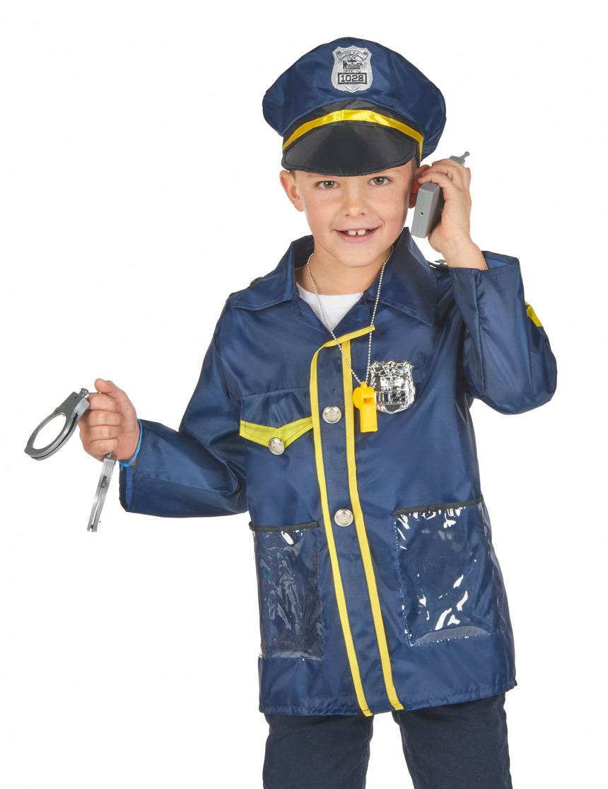 Kit déguisement et accessoires de policier enfant