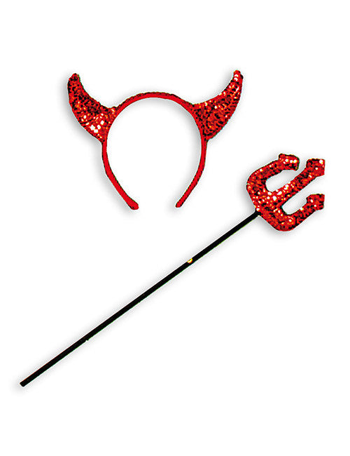 Kit diablesse avec sequins femme Halloween