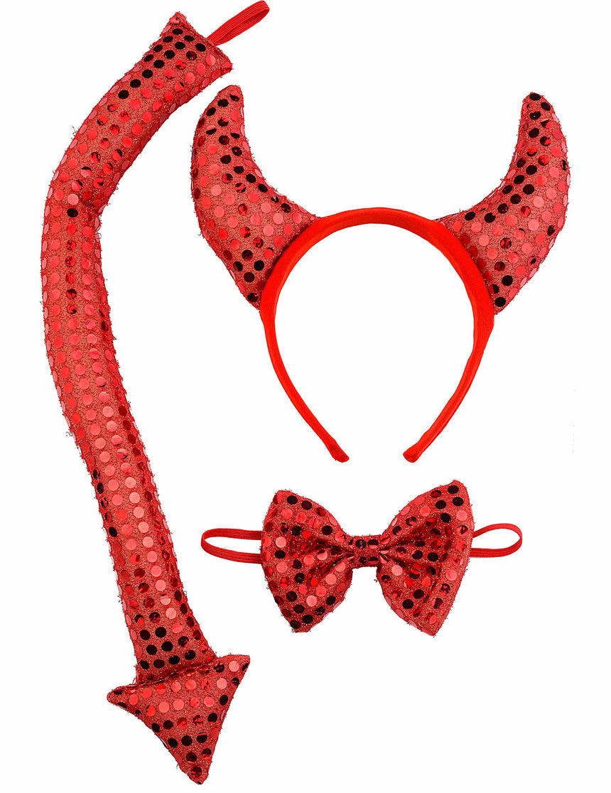 Kit diablesse sequins rouges adulte