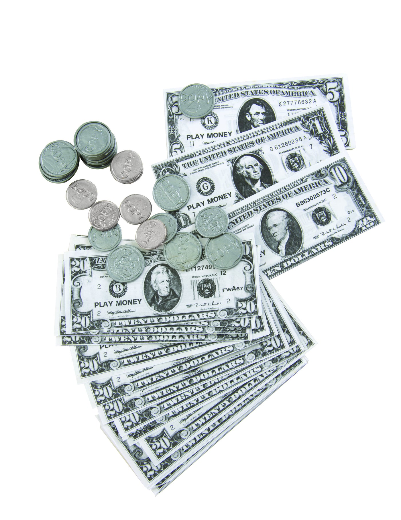 Kit dollars billets et pièces