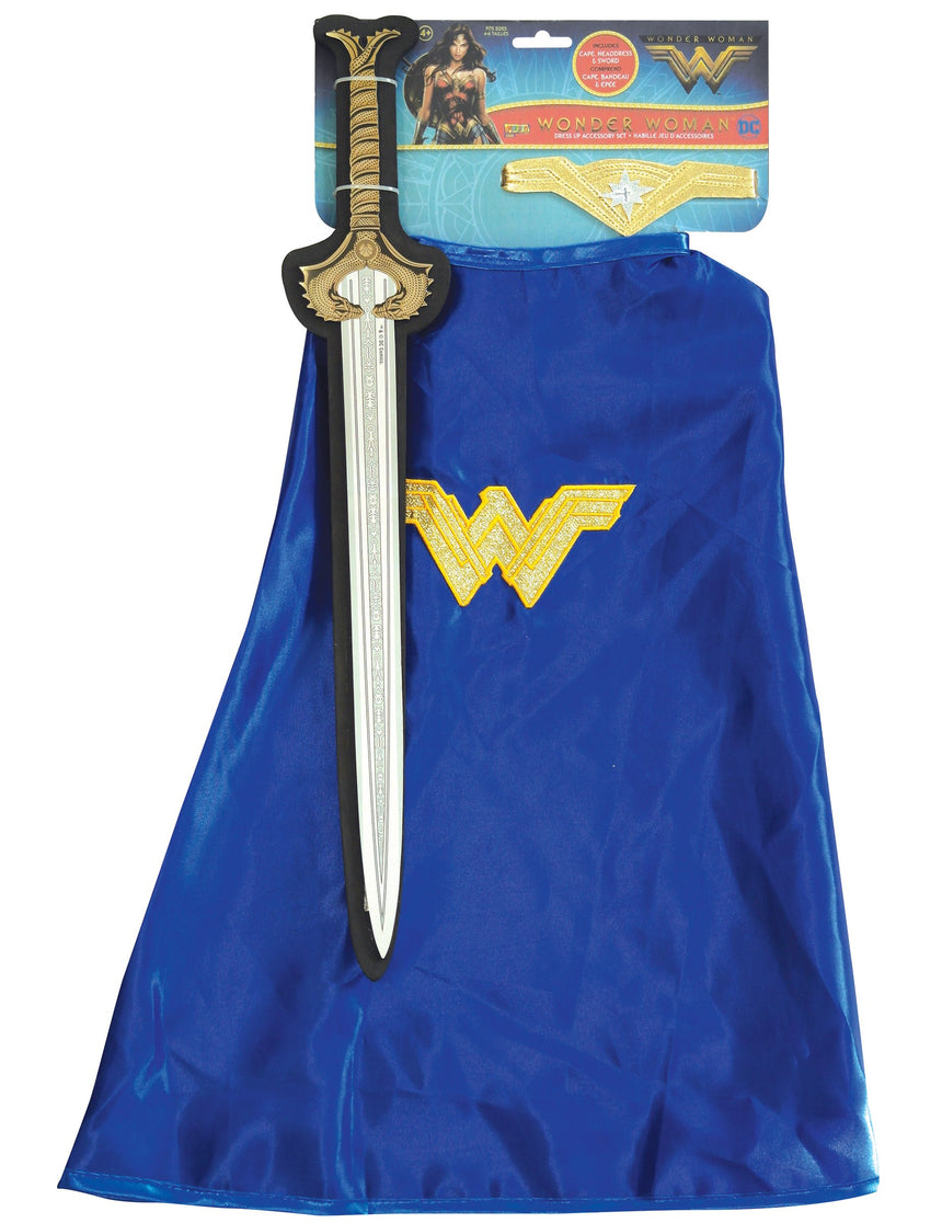 Kit épée et cape Wonder Woman fille