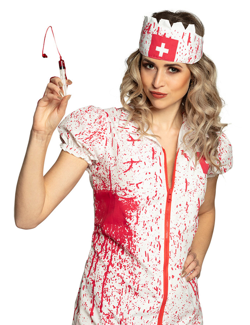 Kit Infirmière horreur seringue 5 ml et bouteille 28 ml