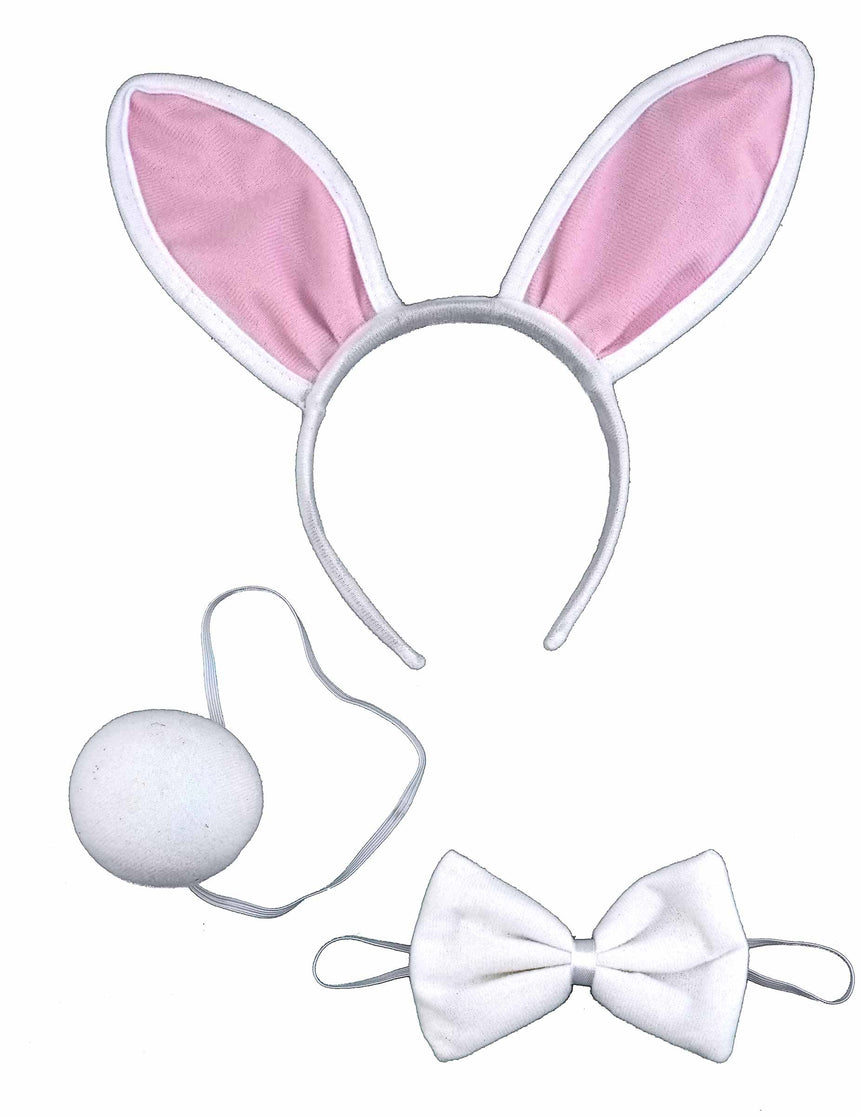 Kit lapin blanc et rose adulte
