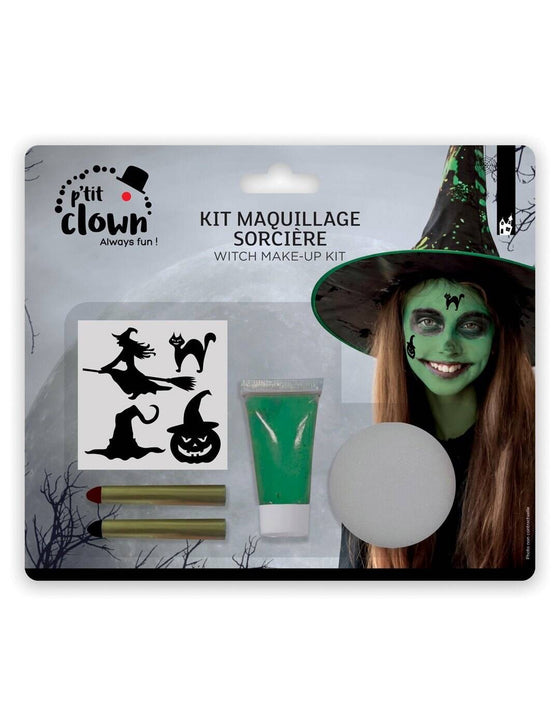 Kit maquillage sorcière verte enfant