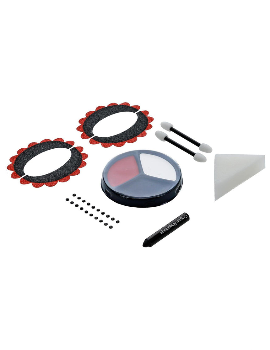 Kit maquillage squelette coloré adulte