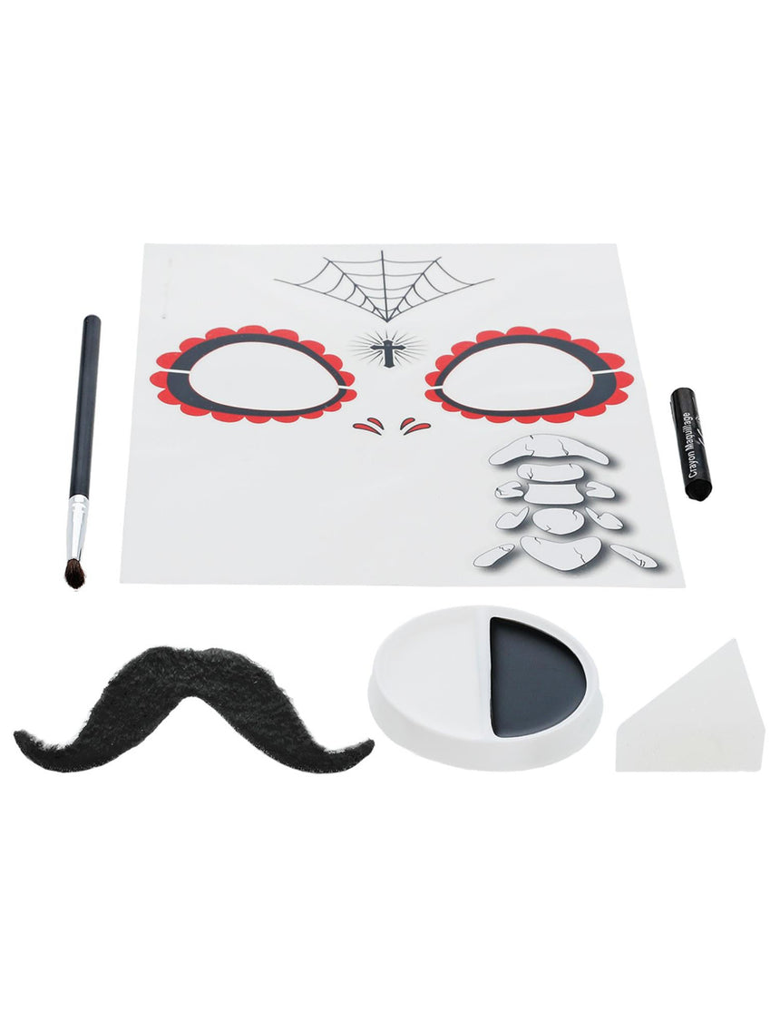 Kit maquillage squelette mexicain adulte Dia de los muertos