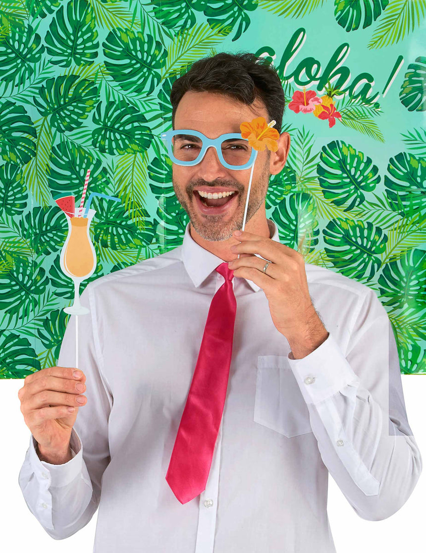 Kit photobooth Hawaï 10 pièces