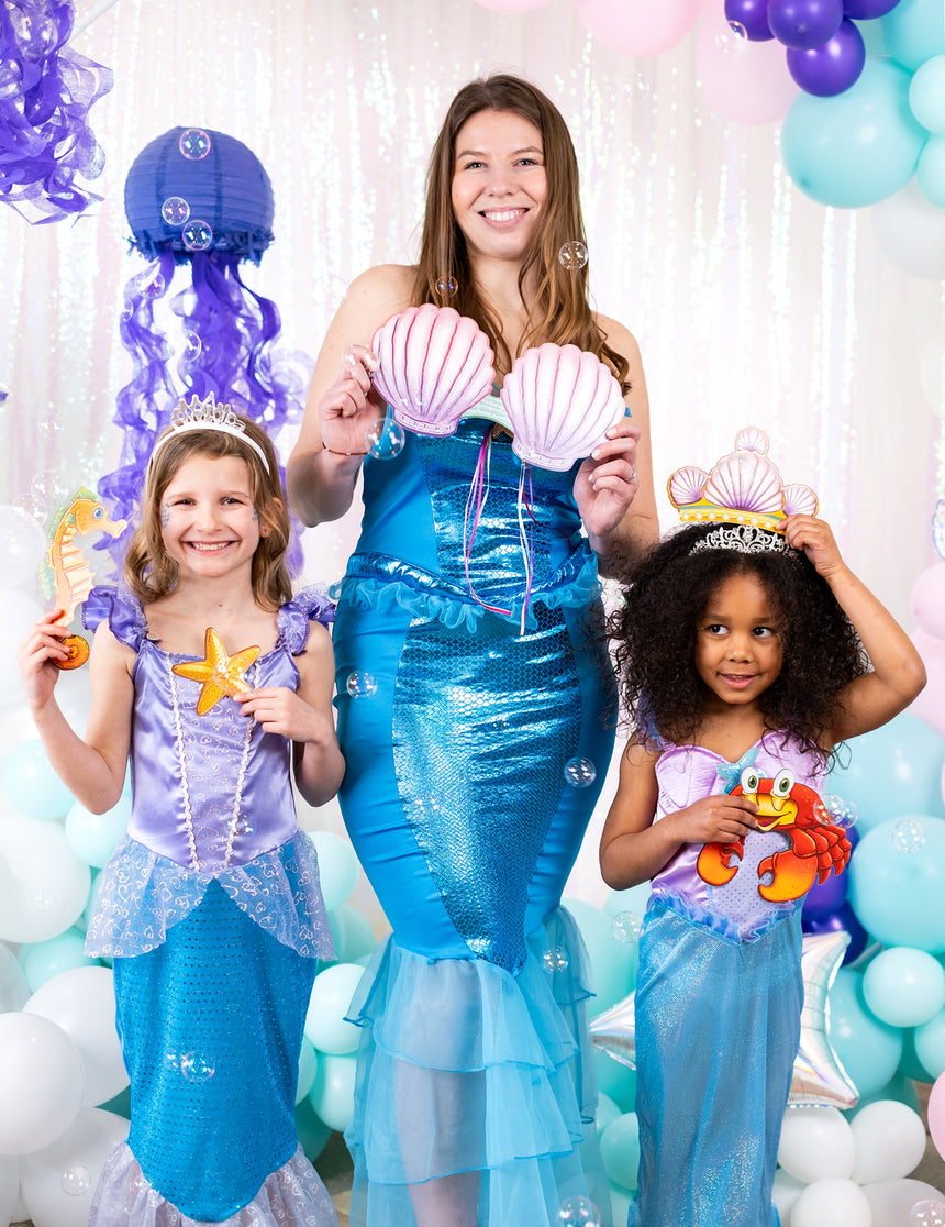Kit photobooth princesse sirène 10 accessoires