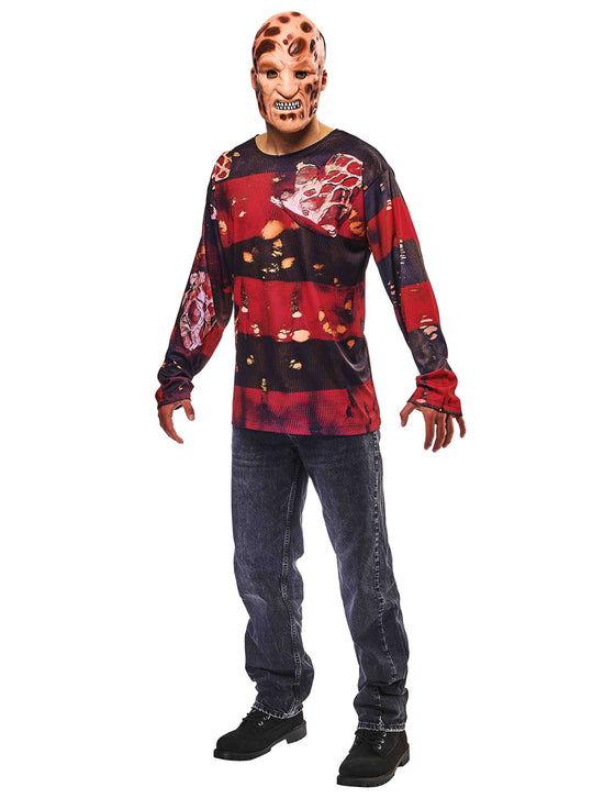 Kit top et masque Freddy Kruegger adulte