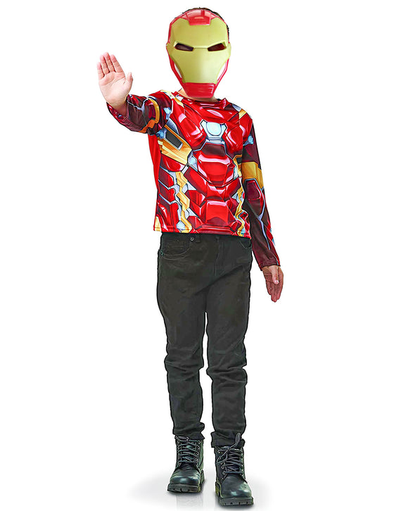 Kit top et masque Iron Man enfant