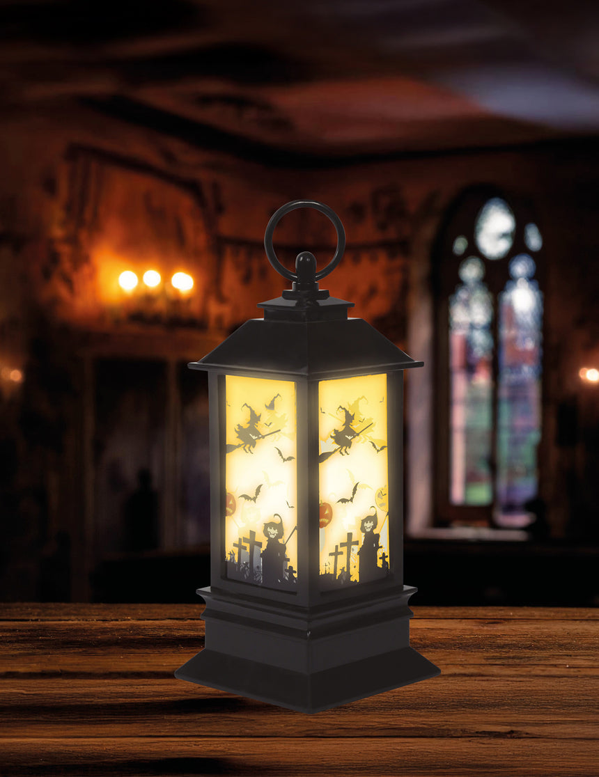 Lanterne lumineuse Halloween 18 x 9 cm