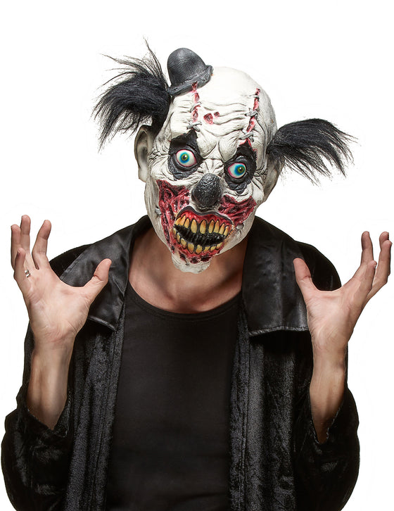 Masque latex clown sanglant adulte Halloween