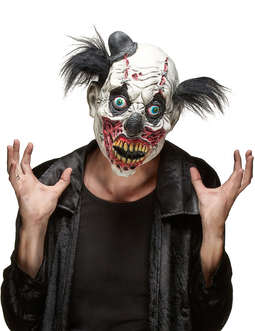 Masque latex clown sanglant adulte Halloween