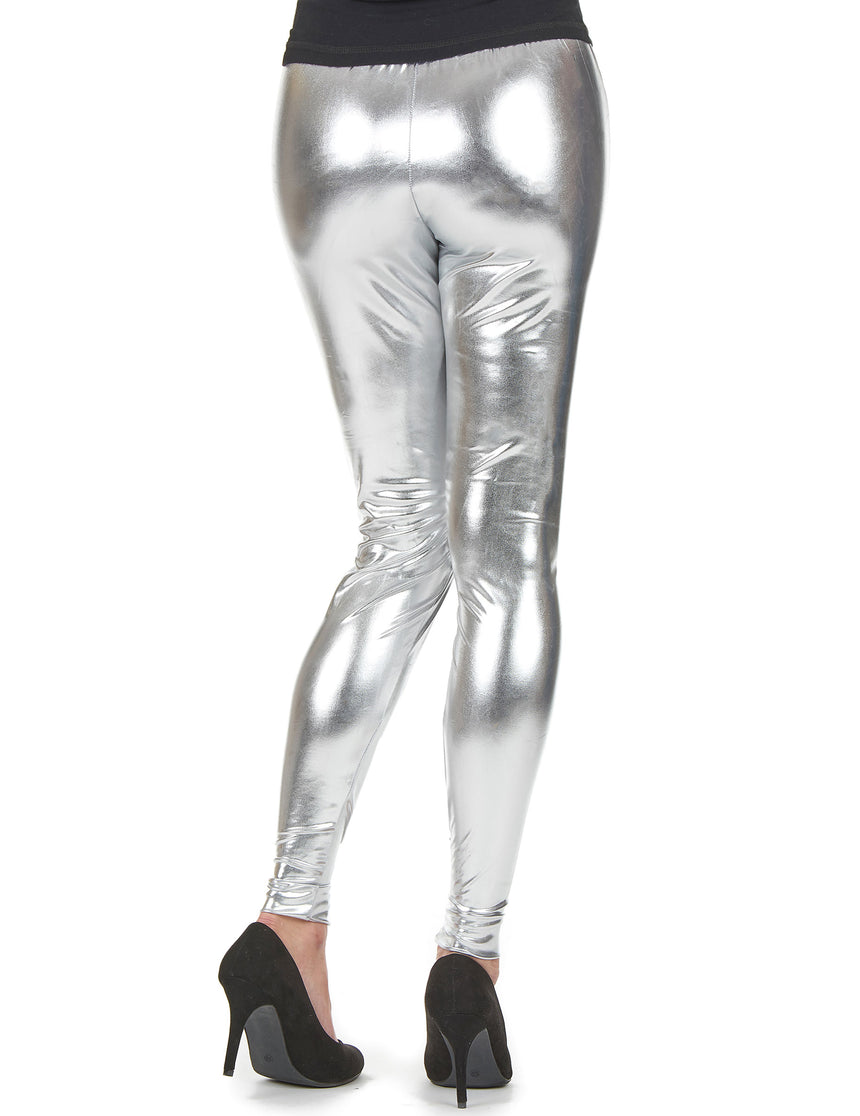 Legging argenté femme