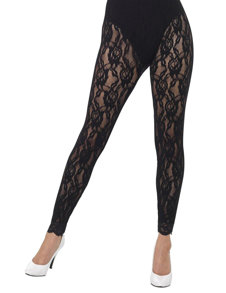 Legging dentelle noir femme