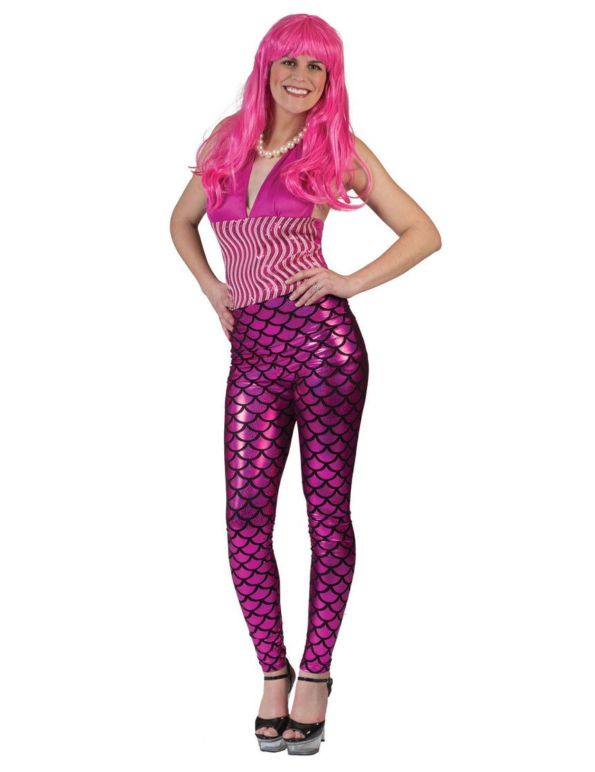 Legging sirène rose femme
