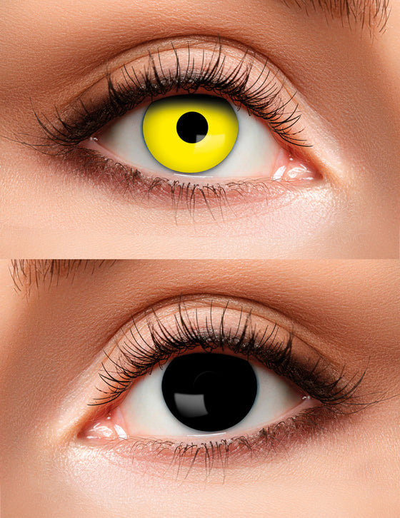 Lentilles duo jaune et noir adulte