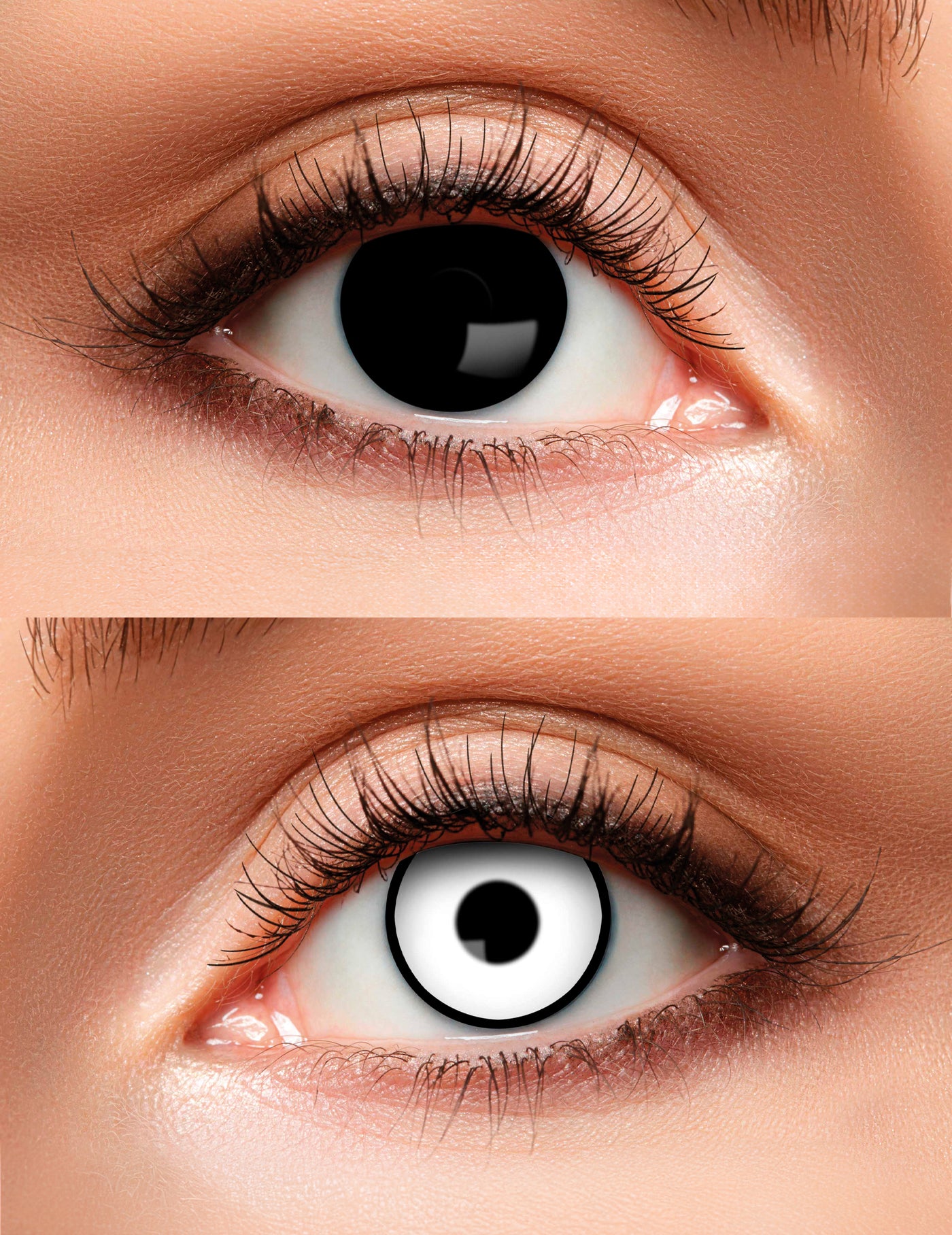 Lentilles duo noir et blanc adulte