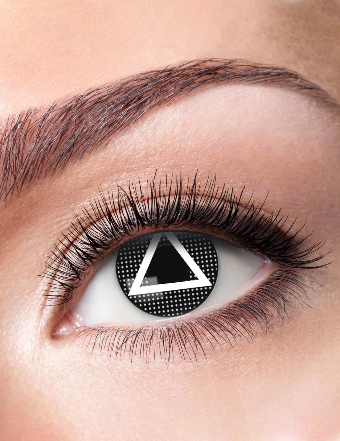 Lentilles fantaisie gardien de jeu symbole triangle