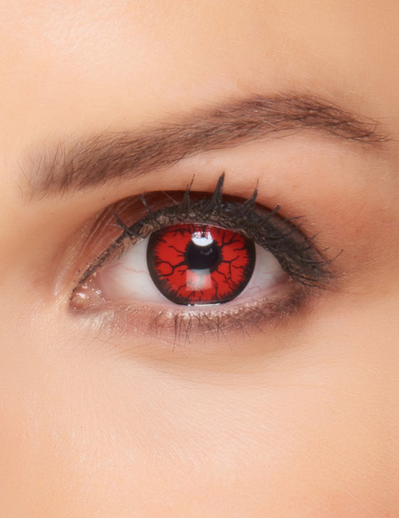 Lentilles fantaisie monstre rouge adulte