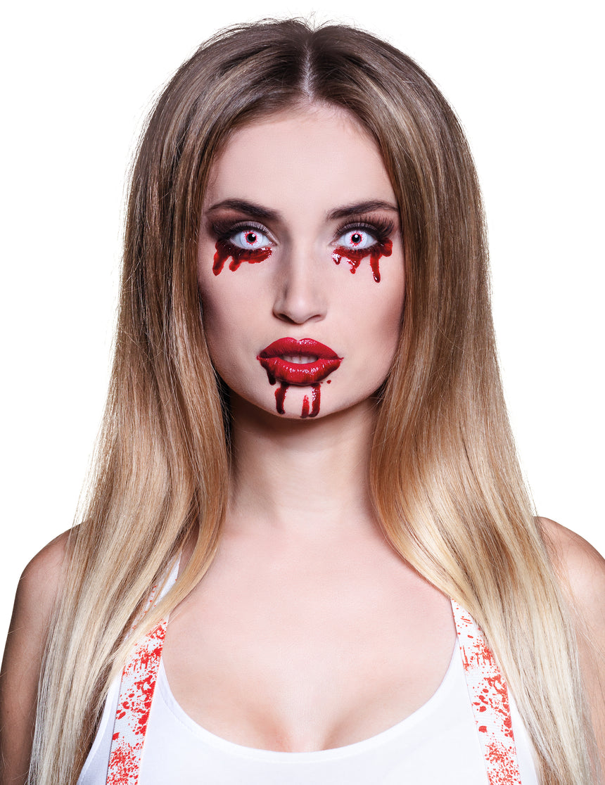 Lentilles fantaisie oeil ensanglanté adulte Halloween