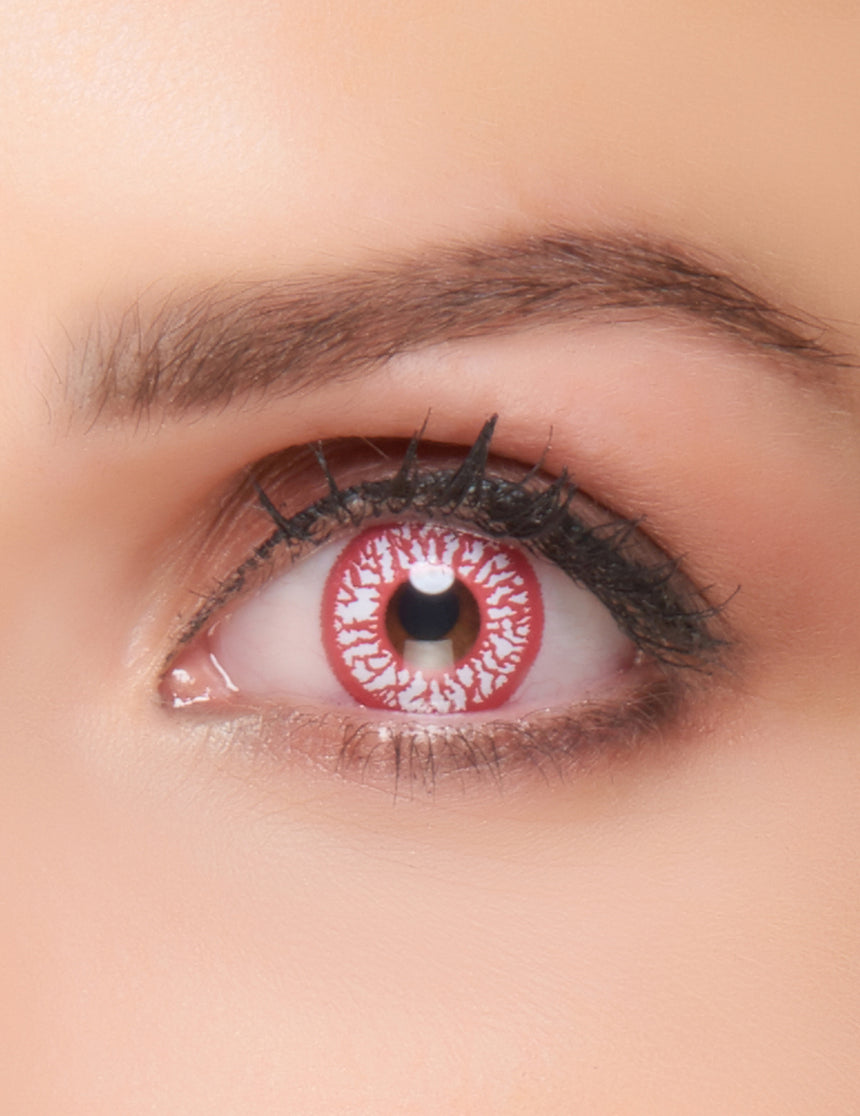 Lentilles fantaisie oeil injecté de sang 1 an adulte Halloween