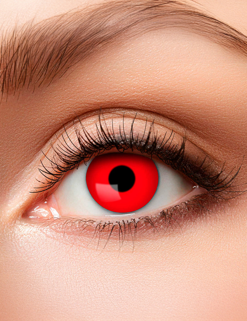Lentilles fantaisie oeil rouge adulte