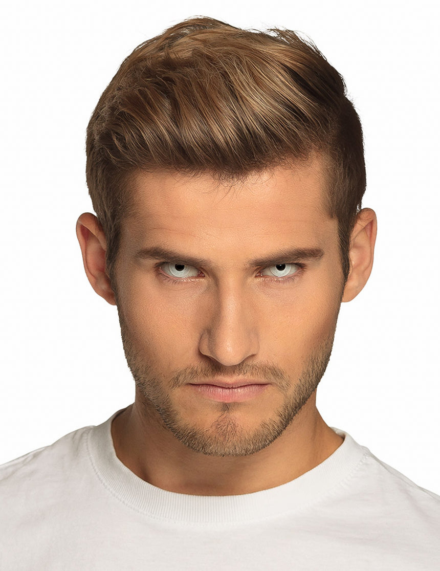 Lentilles fantaisie UV blanc 1 mois adulte