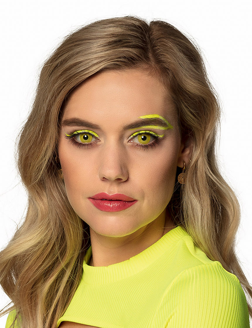 Lentilles fantaisie UV jaune adulte 1 mois